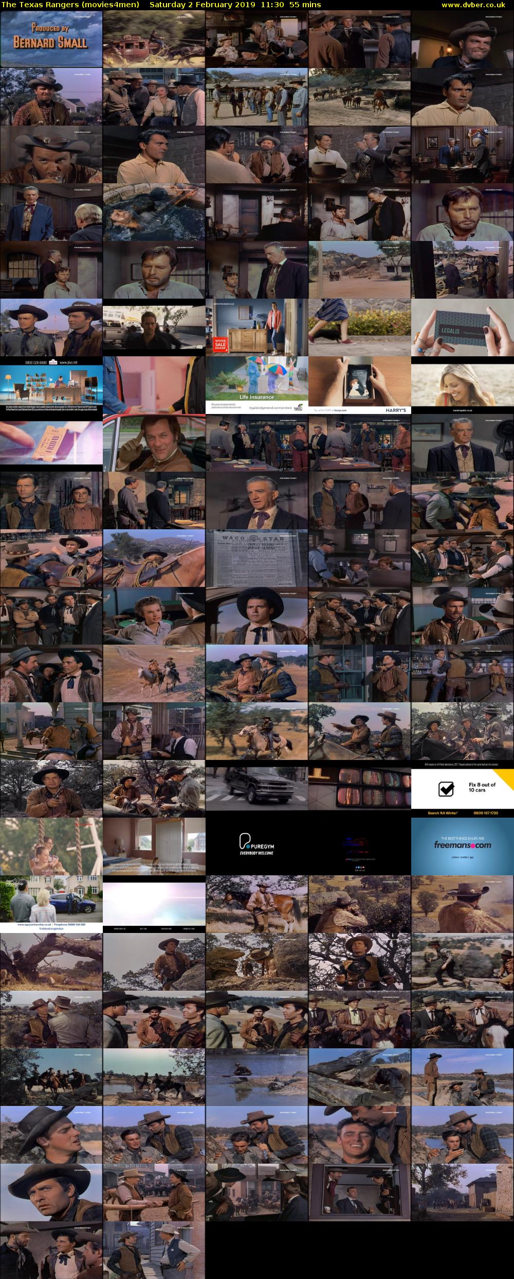 The Texas Rangers (movies4men) Saturday 2 February 2019 11:30 - 12:25