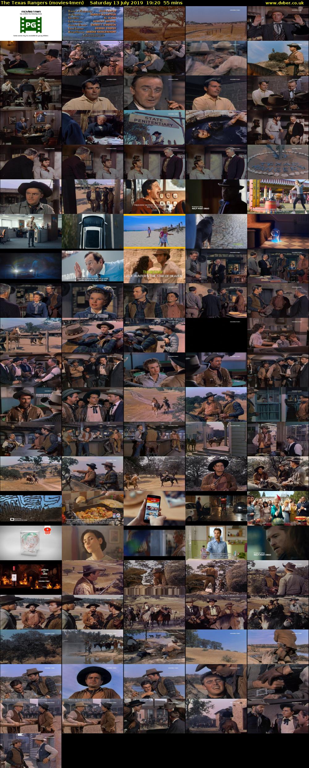 The Texas Rangers (movies4men) Saturday 13 July 2019 19:20 - 20:15