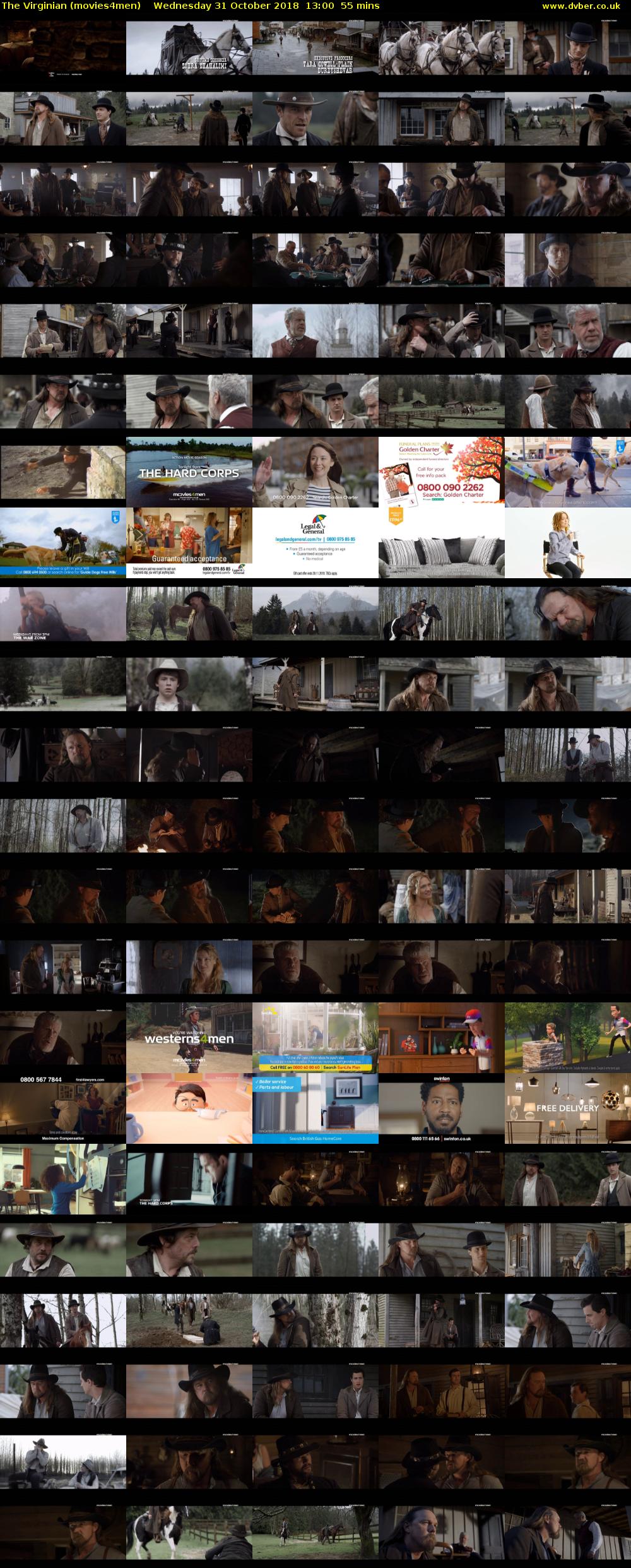 The Virginian (movies4men) Wednesday 31 October 2018 13:00 - 13:55