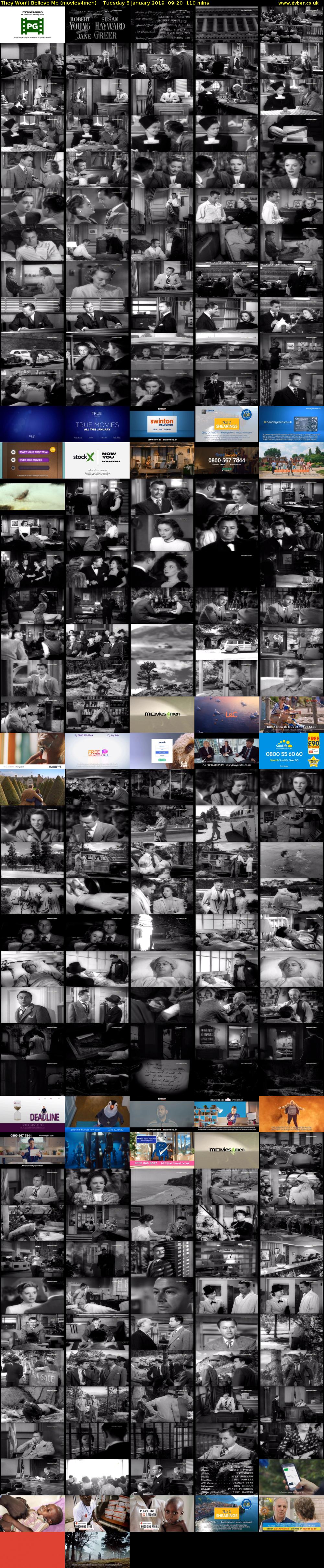 They Won't Believe Me (movies4men) Tuesday 8 January 2019 09:20 - 11:10