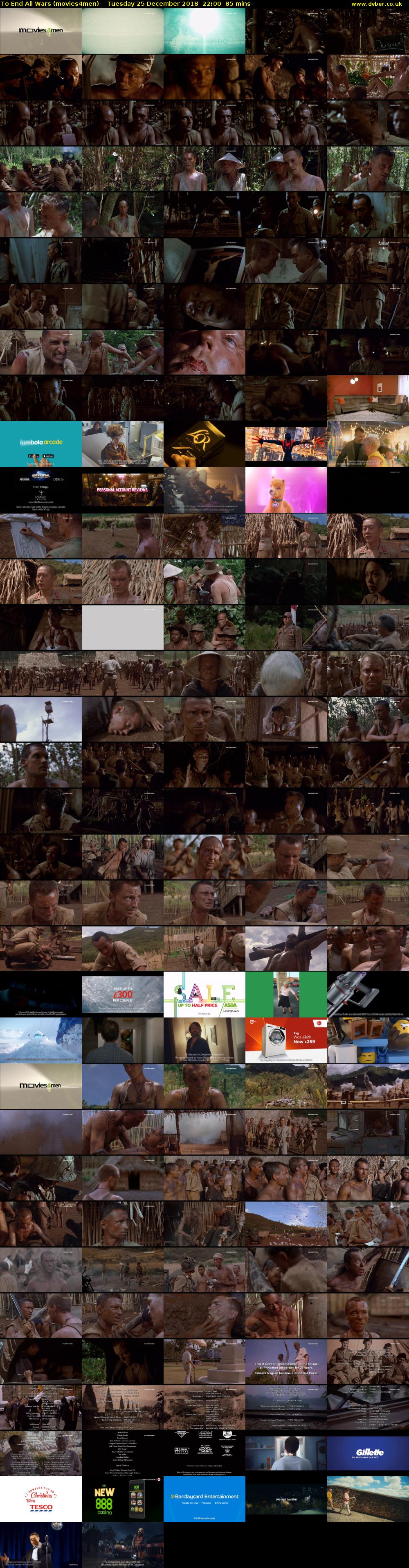 To End All Wars (movies4men) Tuesday 25 December 2018 22:00 - 23:25