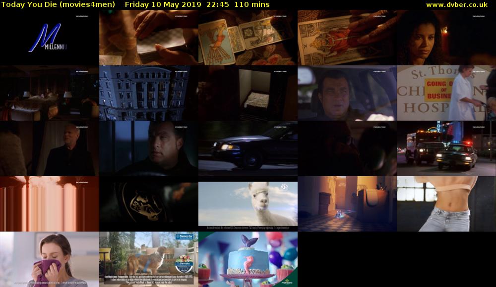 Today You Die (movies4men) Friday 10 May 2019 22:45 - 00:35