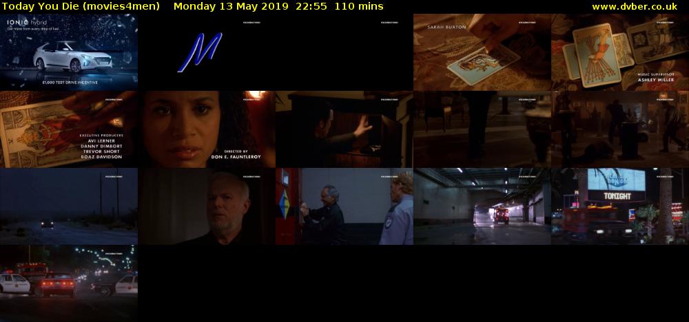 Today You Die (movies4men) Monday 13 May 2019 22:55 - 00:45