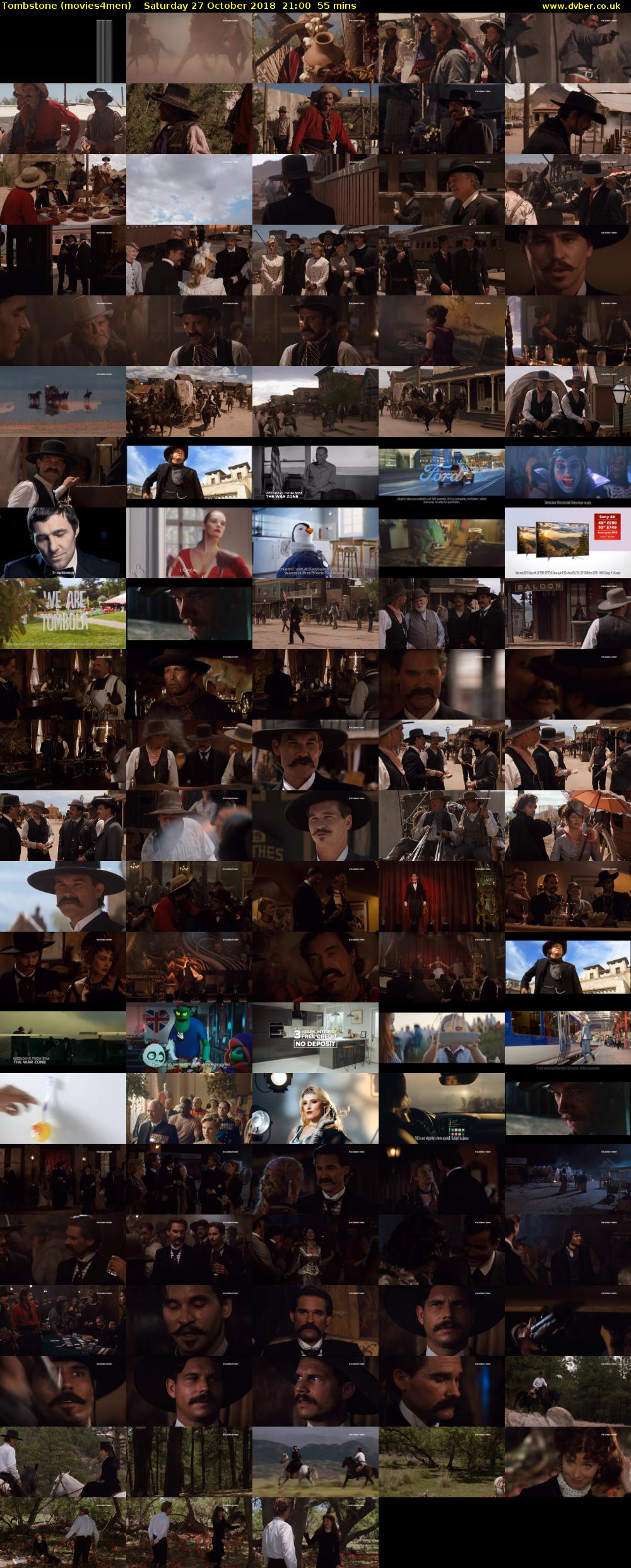 Tombstone (movies4men) Saturday 27 October 2018 21:00 - 21:55