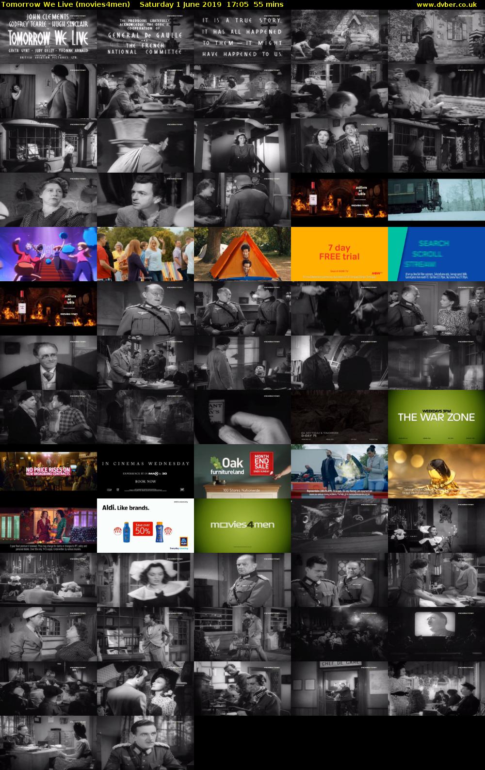 Tomorrow We Live (movies4men) Saturday 1 June 2019 17:05 - 18:00