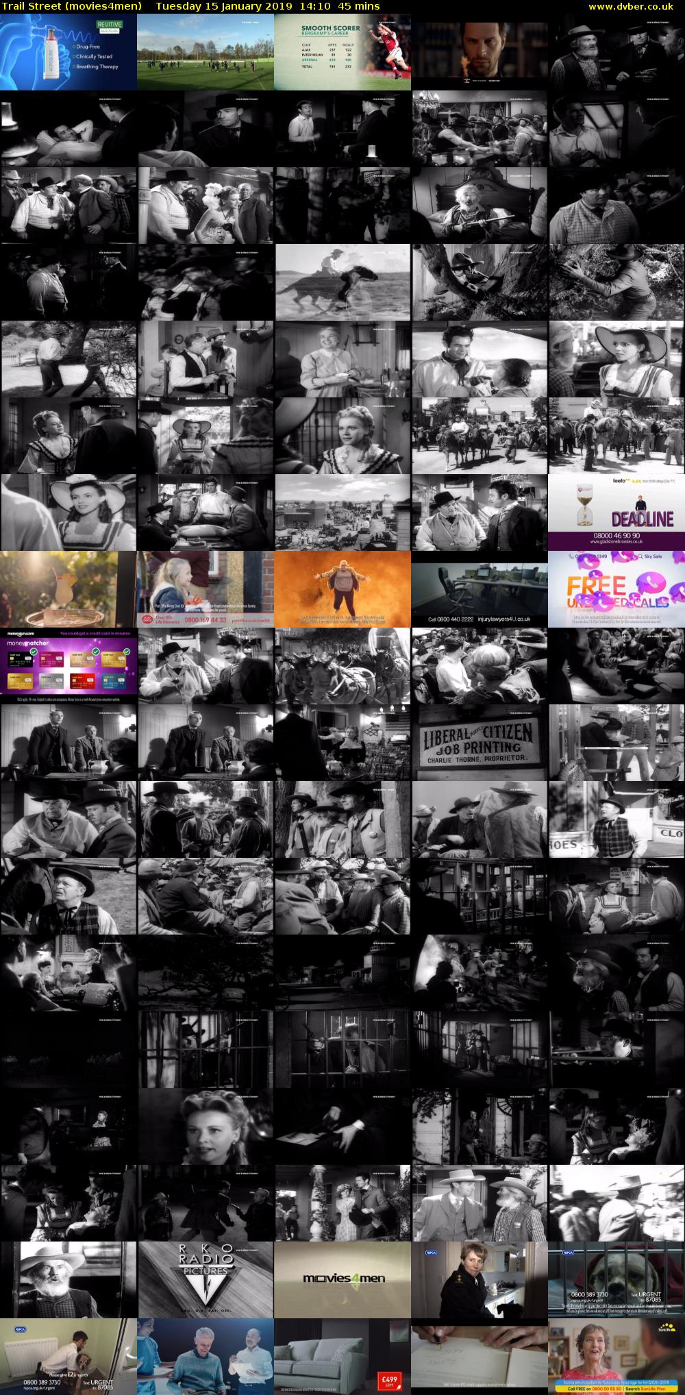 Trail Street (movies4men) Tuesday 15 January 2019 14:10 - 14:55