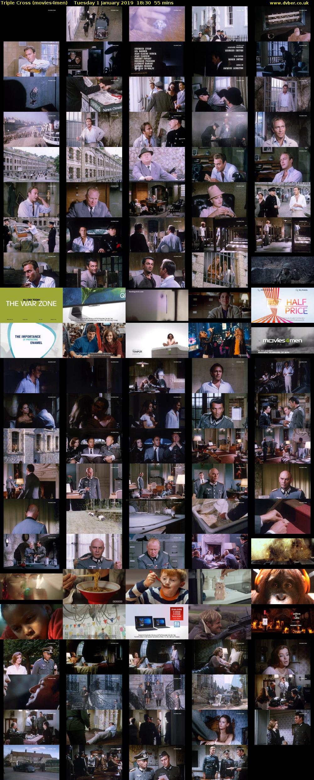 Triple Cross (movies4men) Tuesday 1 January 2019 18:30 - 19:25