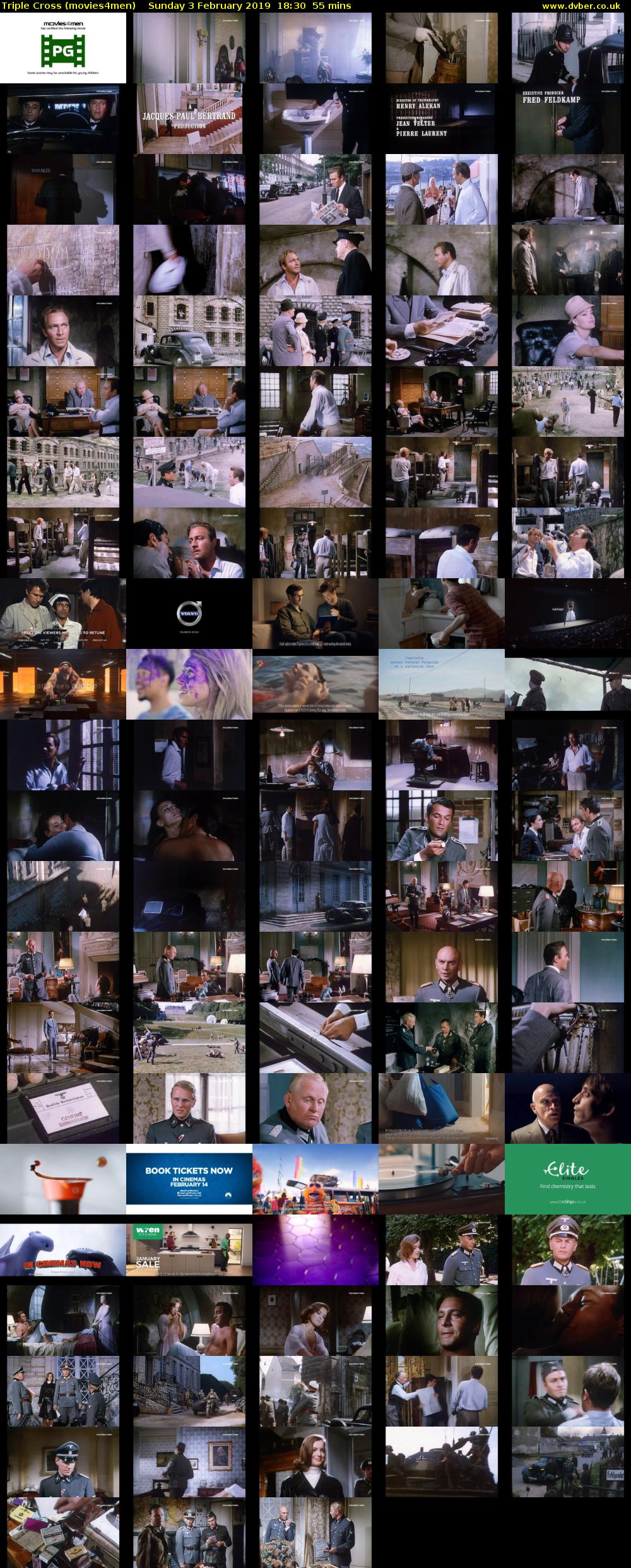 Triple Cross (movies4men) Sunday 3 February 2019 18:30 - 19:25