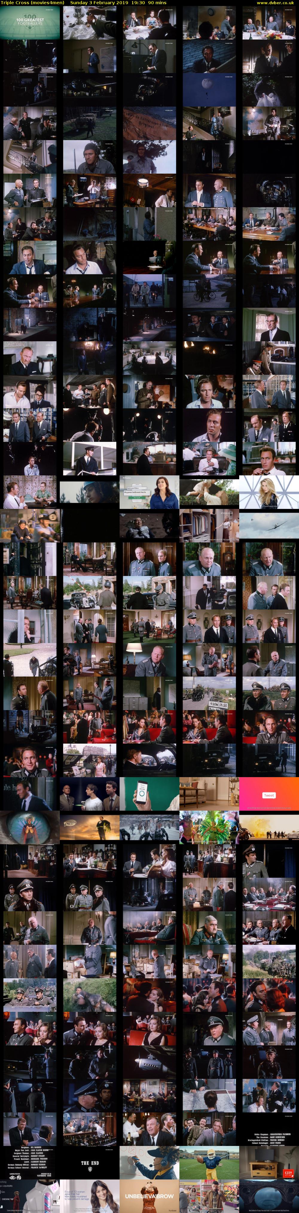 Triple Cross (movies4men) Sunday 3 February 2019 19:30 - 21:00