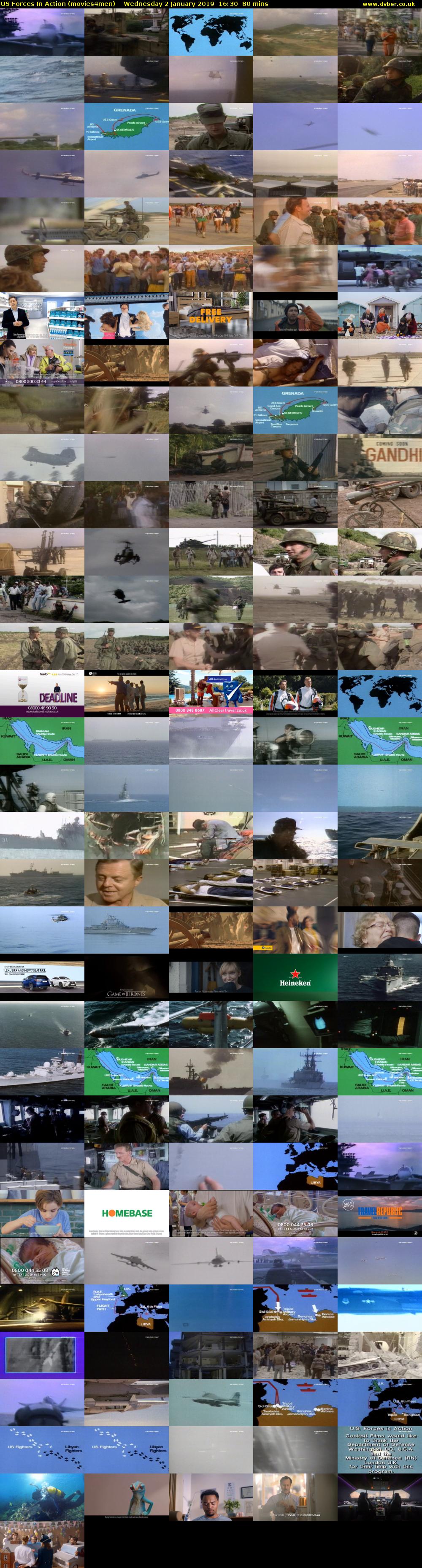 US Forces In Action (movies4men) Wednesday 2 January 2019 16:30 - 17:50