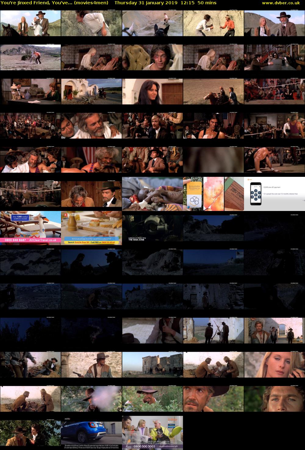 You're Jinxed Friend, You've... (movies4men) Thursday 31 January 2019 12:15 - 13:05